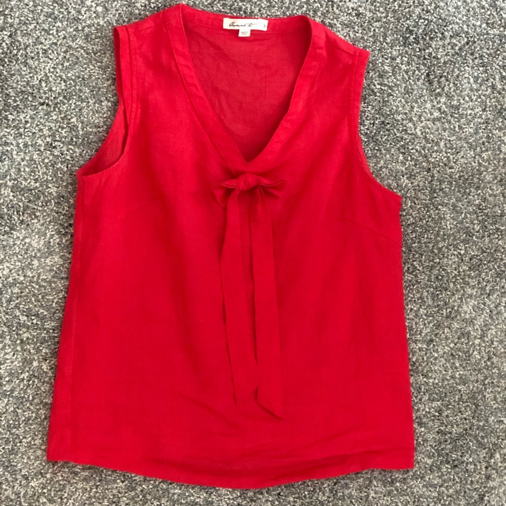 Cammie Toi red blouse, size small.